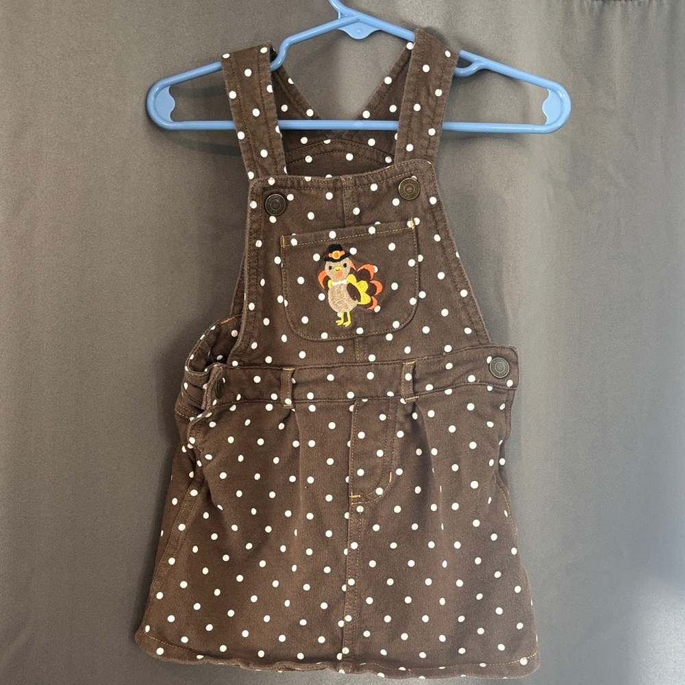 Carter's Brown Dress with White Polka Dots